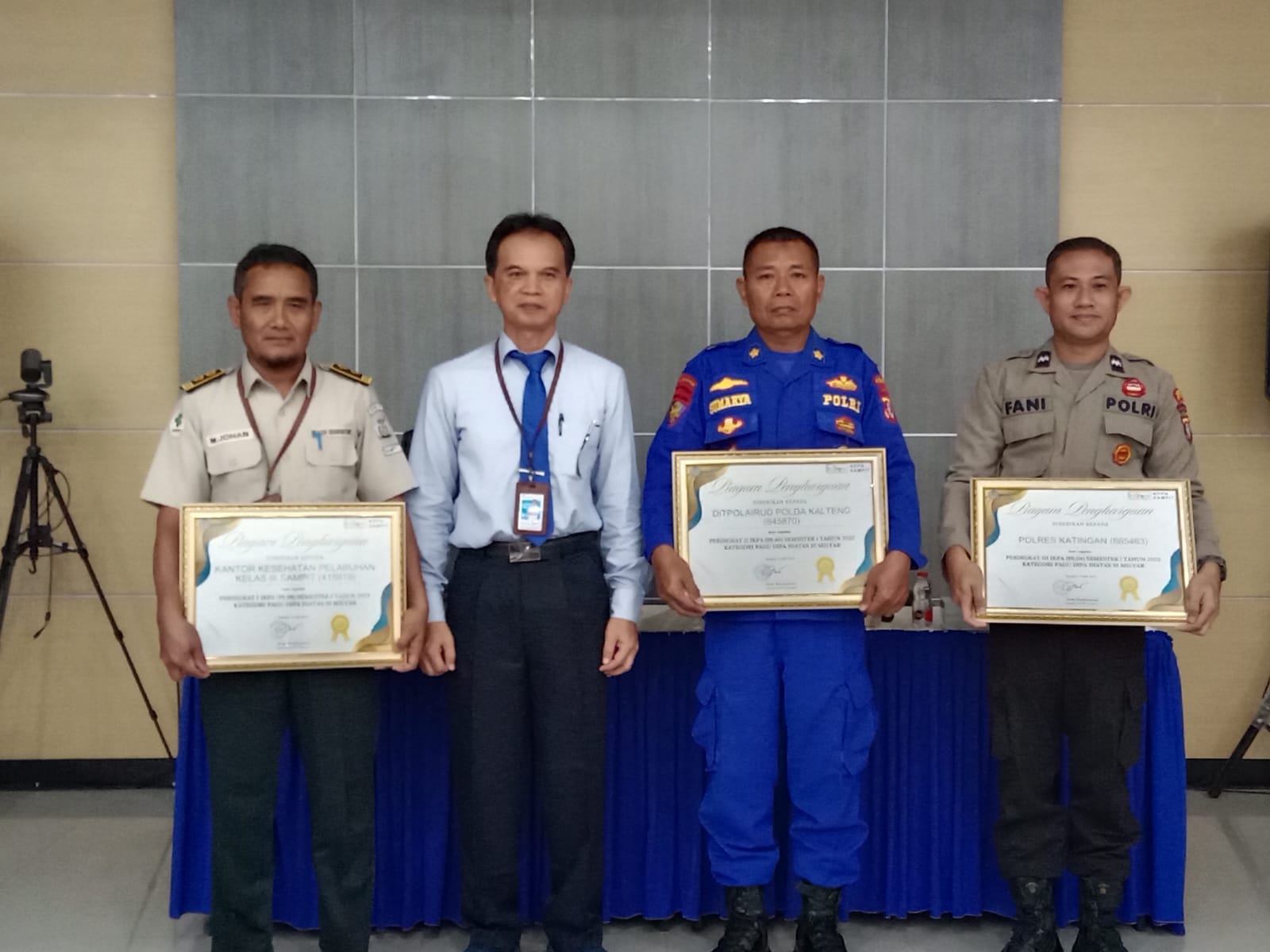 Ditpolairud Kembali Raih Penghargaan Dari KPPN Sampit