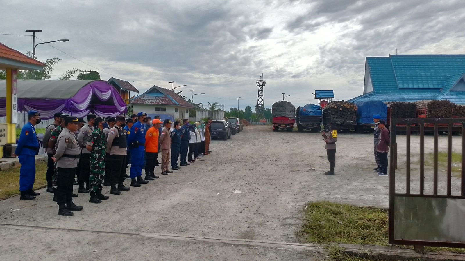 Ditpolairud Mengikuti Apel Gabungan Ops Lilin Di Pelabuhan Penyeberangan Bahaur