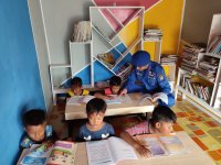 Perpustakaan Mako Perwakilan Pagatan Ditpolairud Jadi Tempat Favorit Anak - Anak Pesisir Belajar Dan Bermain Di Waktu Senggang